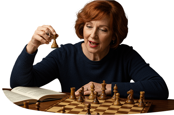 Person playing chess